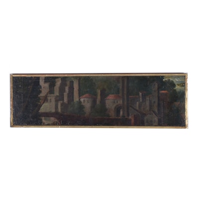 Anthony J. Sisti Oil Tuscan Scene Painting Anthony J. Sisti Oil Tuscan Scene Painting
