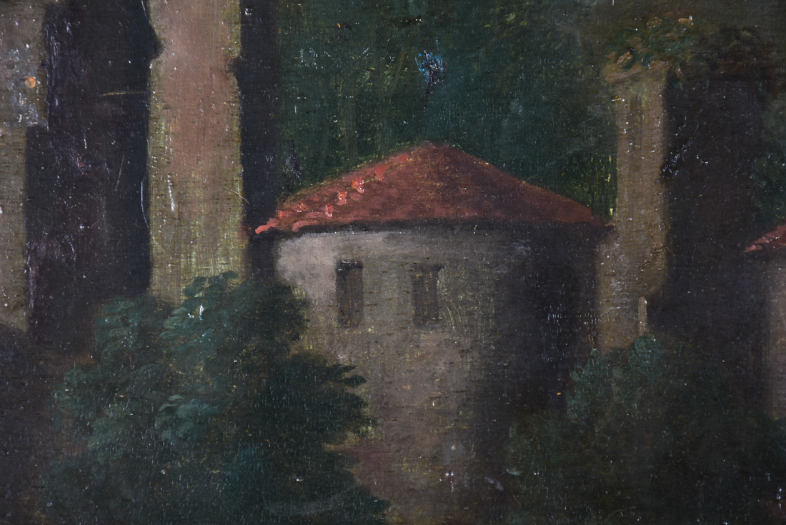 Anthony J. Sisti Oil Tuscan Scene Painting