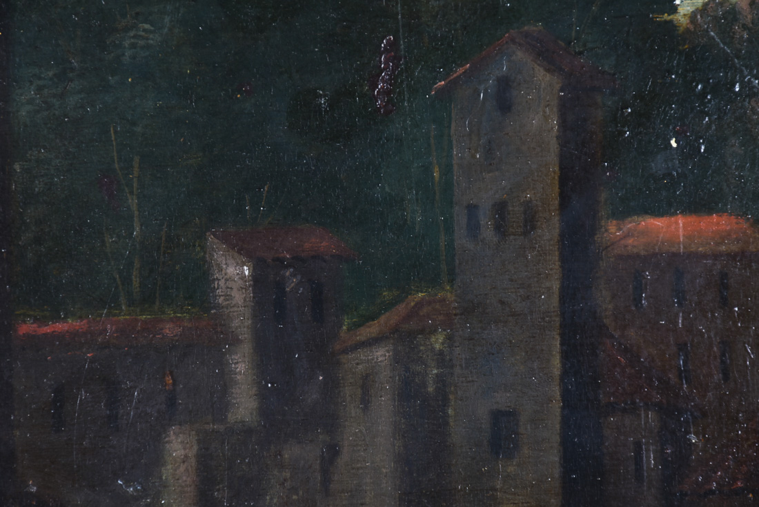 Anthony J. Sisti Oil Tuscan Scene Painting