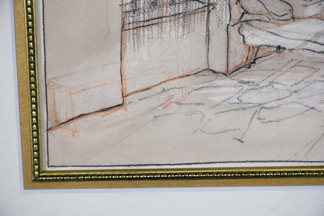 Willy Pogany Drawing and Watercolor "Set Design - Prince's Room"