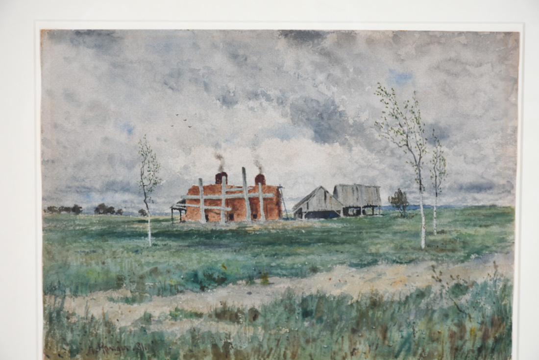 Henry Ward Ranger Original Farmscape Watercolor