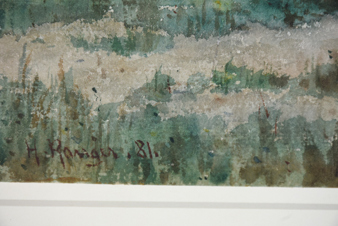 Henry Ward Ranger Original Farmscape Watercolor