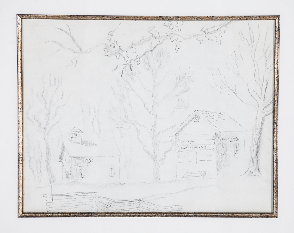 Charles Burchfield Original Graphite on Paper Sketch