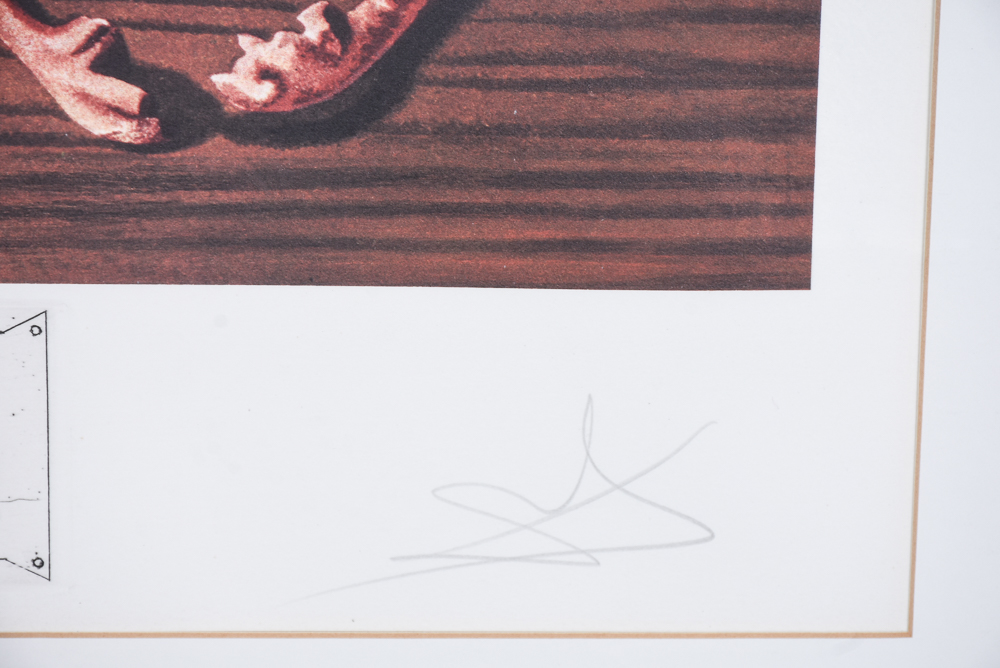 Dali Signed Limited Edition Photo Lithograph Print "Les spoutniks astiques élasticots statistiques"