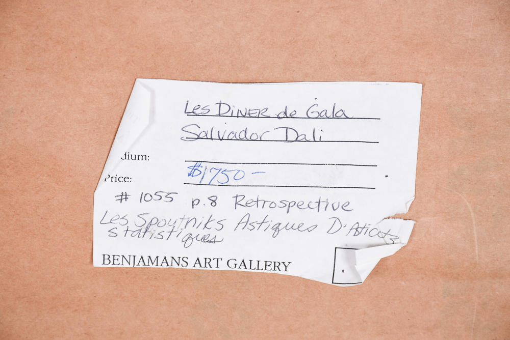 Dali Signed Limited Edition Photo Lithograph Print "Les spoutniks astiques élasticots statistiques"