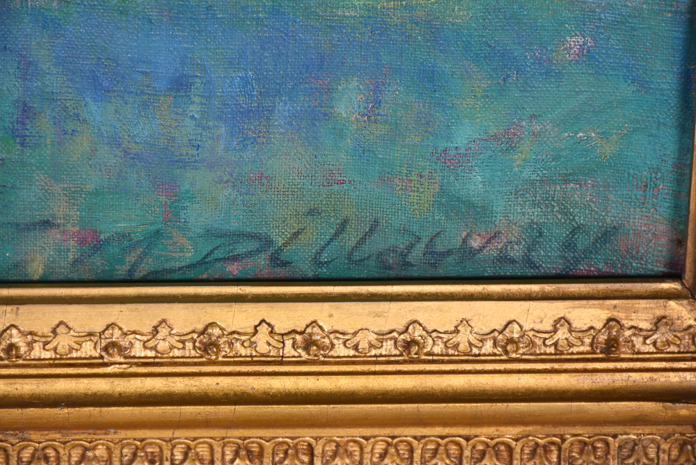 Theodore Dillaway Signed Oil Painting "On the St. Lawrence"