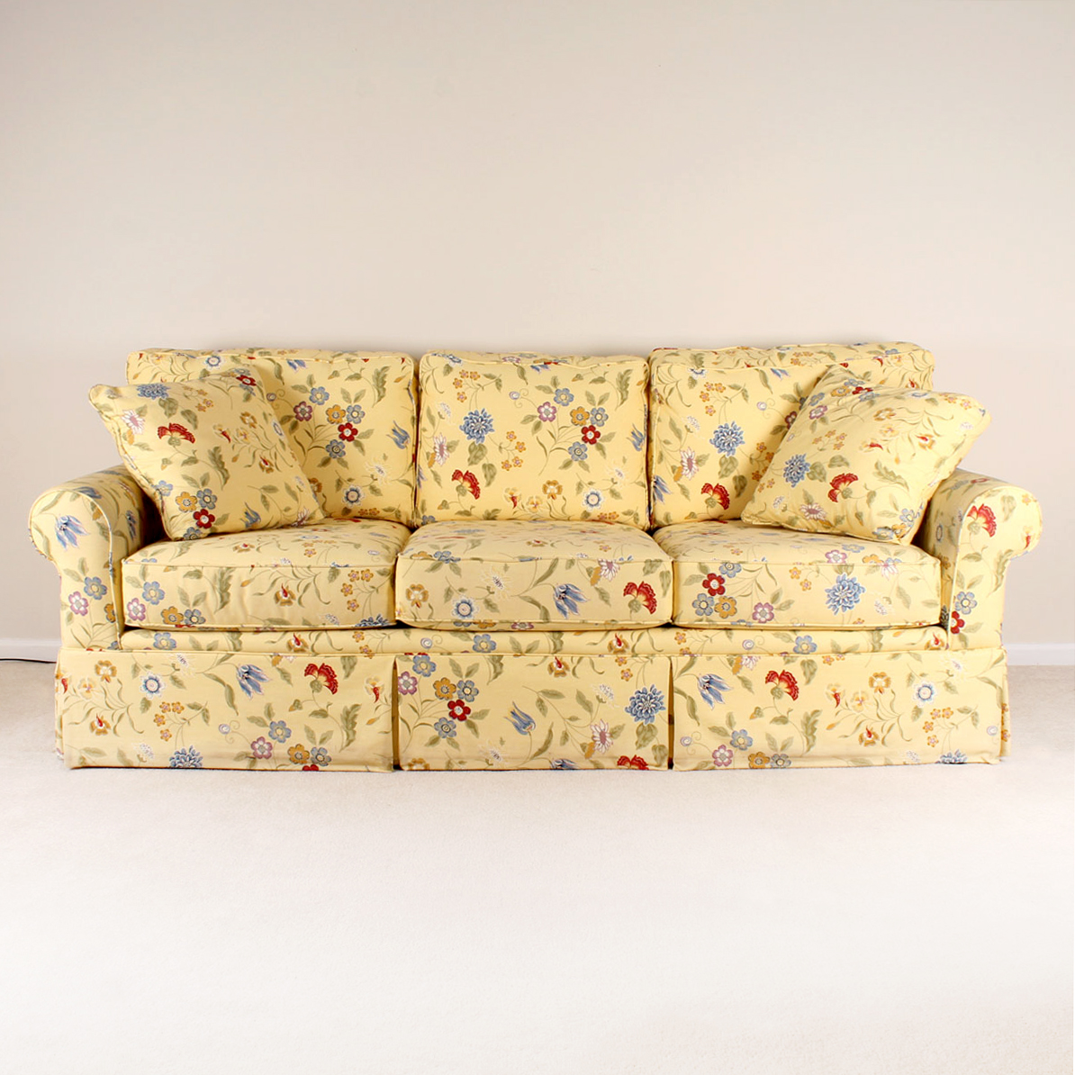 La-Z-Boy "Kincaid" Yellow Floral Sofa