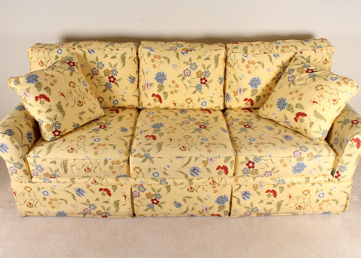 La-Z-Boy "Kincaid" Yellow Floral Sofa