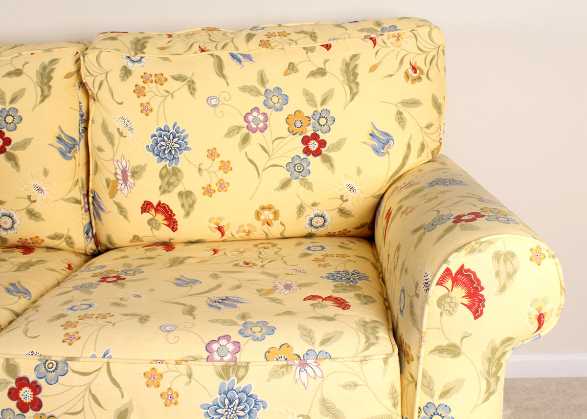 La-Z-Boy "Kincaid" Yellow Floral Sofa