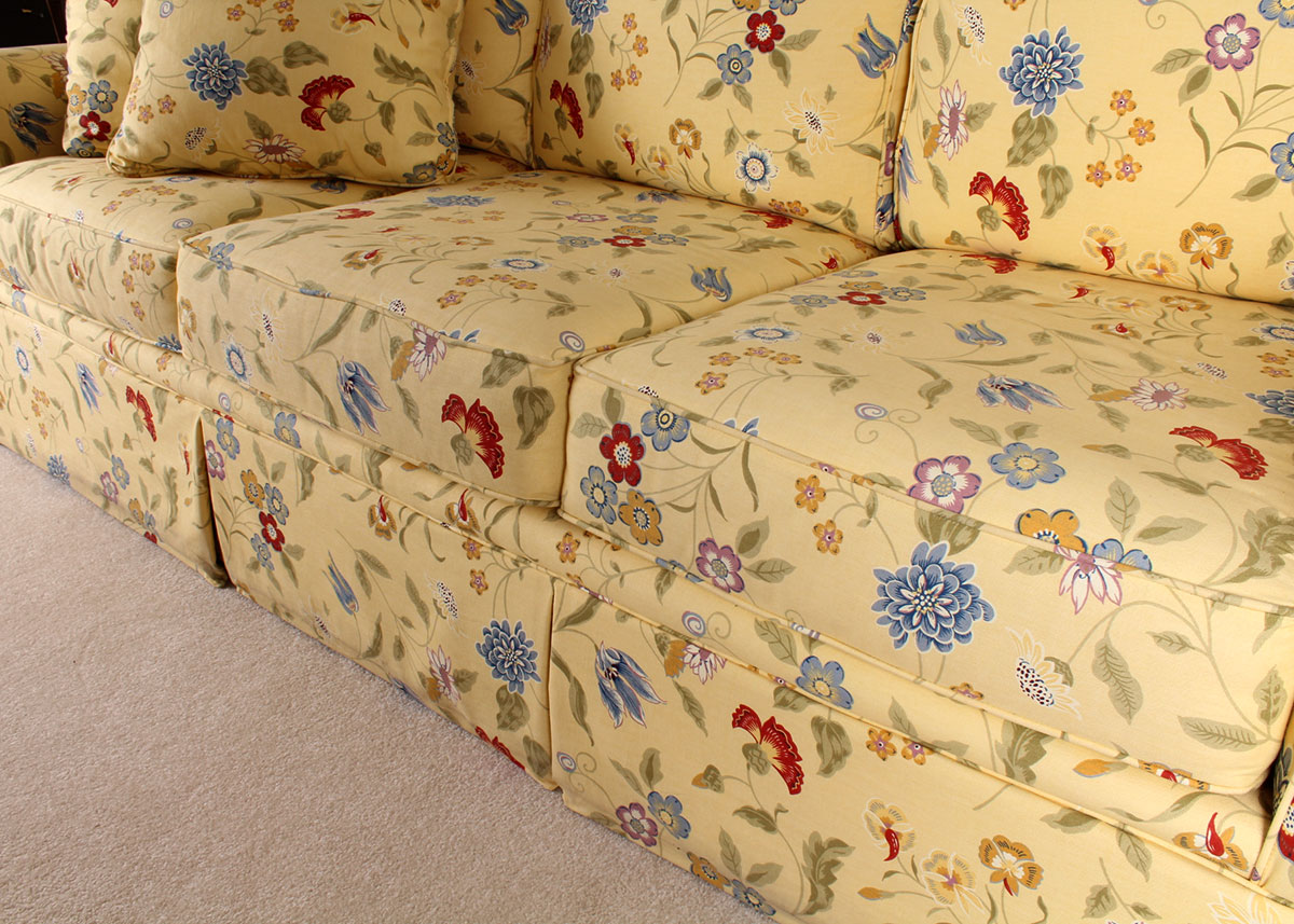 La-Z-Boy "Kincaid" Yellow Floral Sofa