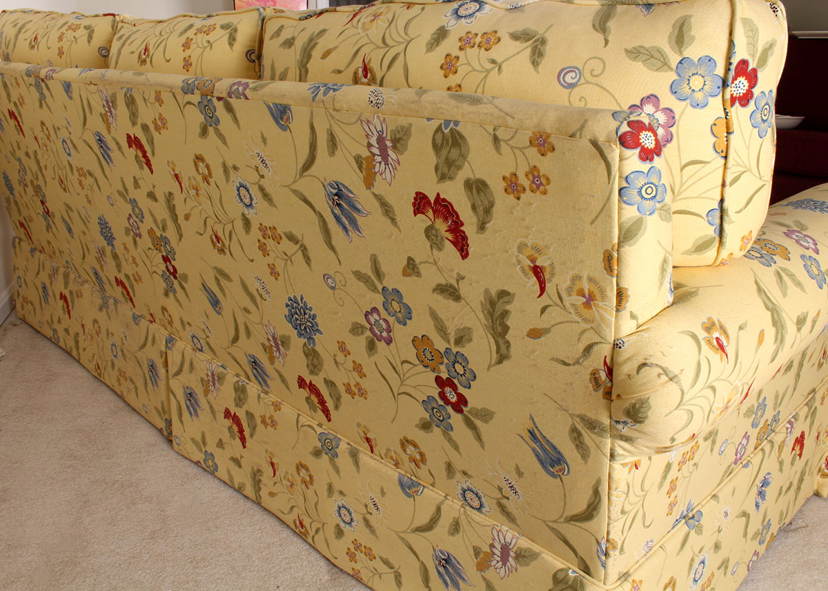 La-Z-Boy "Kincaid" Yellow Floral Sofa