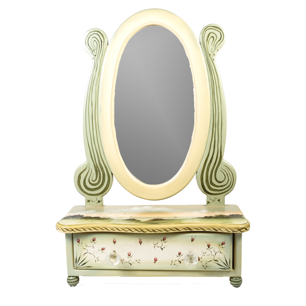 Gracey Knight Ltd. Tabletop Mirror with Drawer