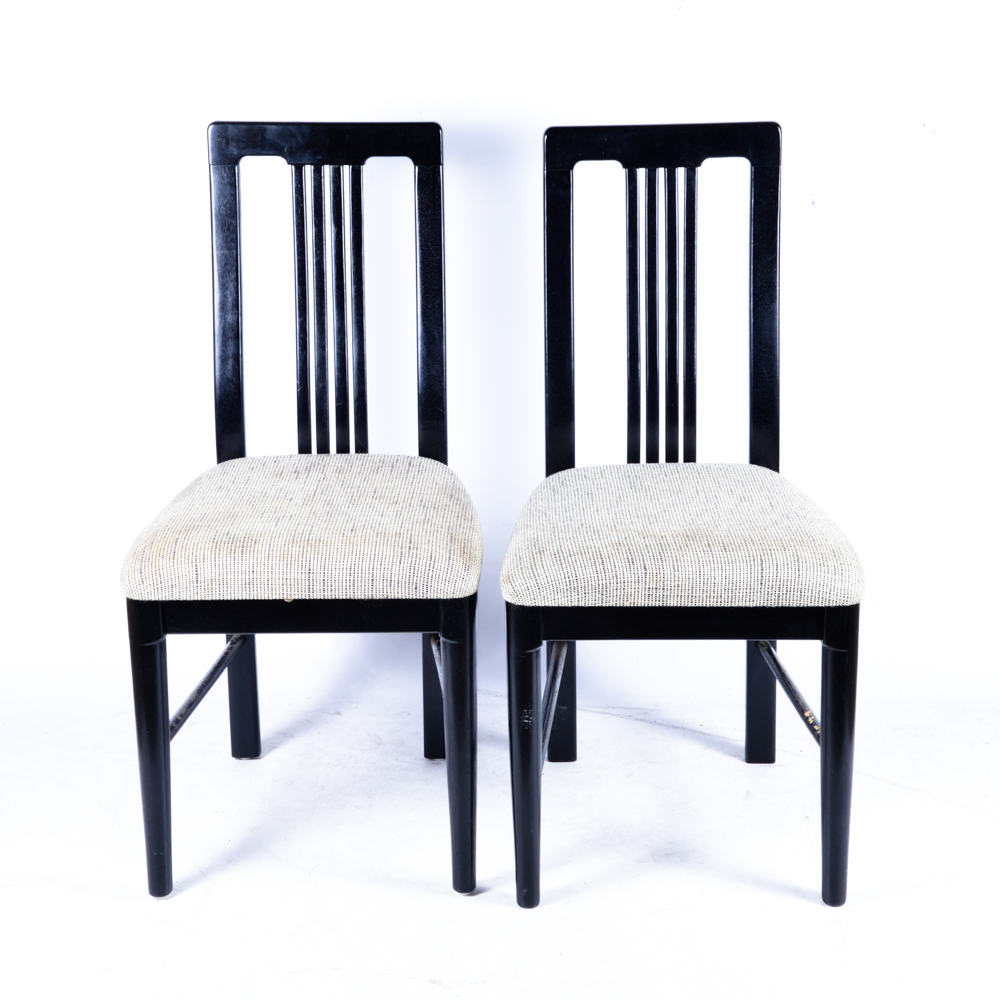 Pair of Black Dining Chairs