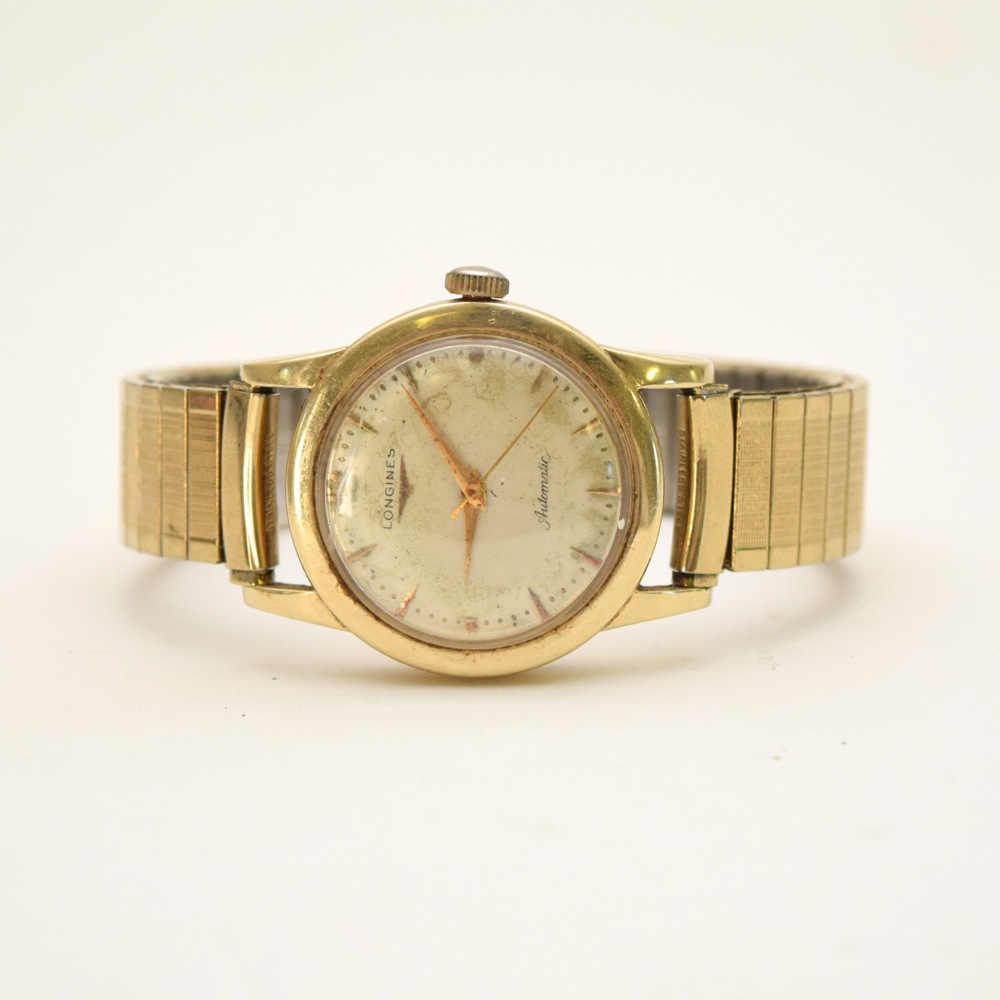Vintage 14K Yellow Gold Case Longines Automatic Men's Watch