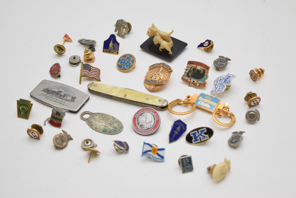 Vintage Service Pins and Other Branded Collectibles