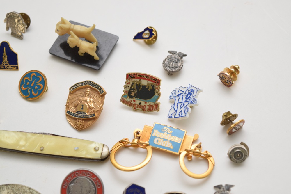 Vintage Service Pins and Other Branded Collectibles