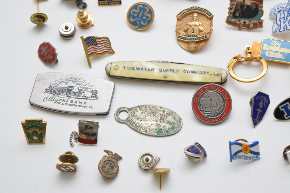 Vintage Service Pins and Other Branded Collectibles