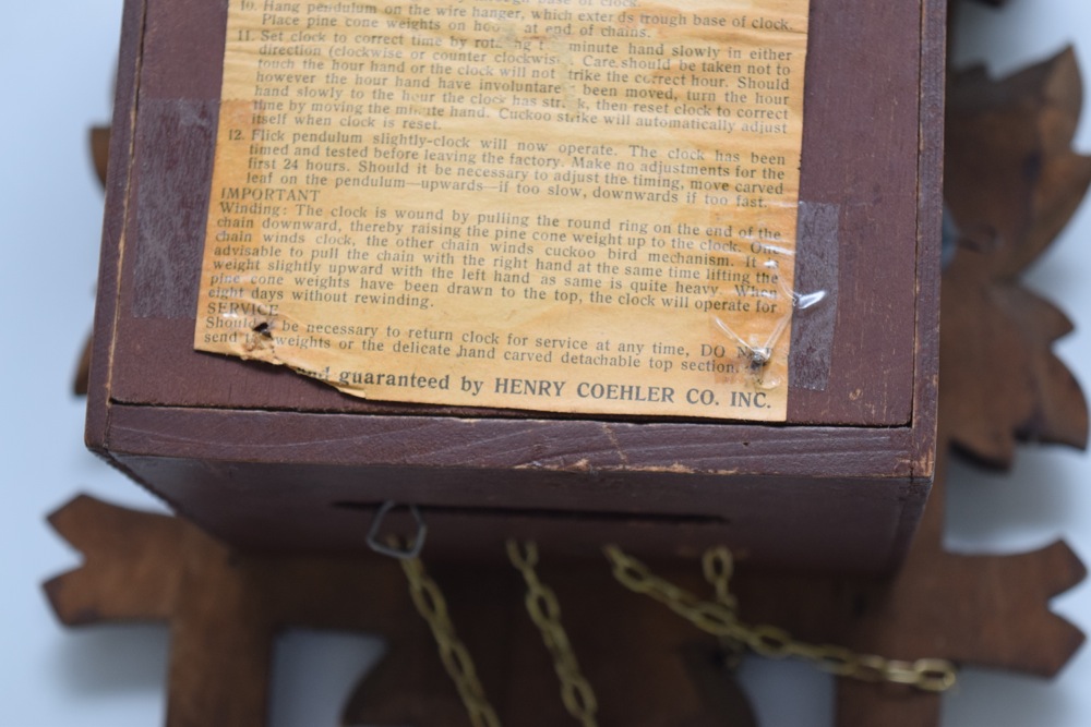 German Heco 8-Day Cuckoo Clock