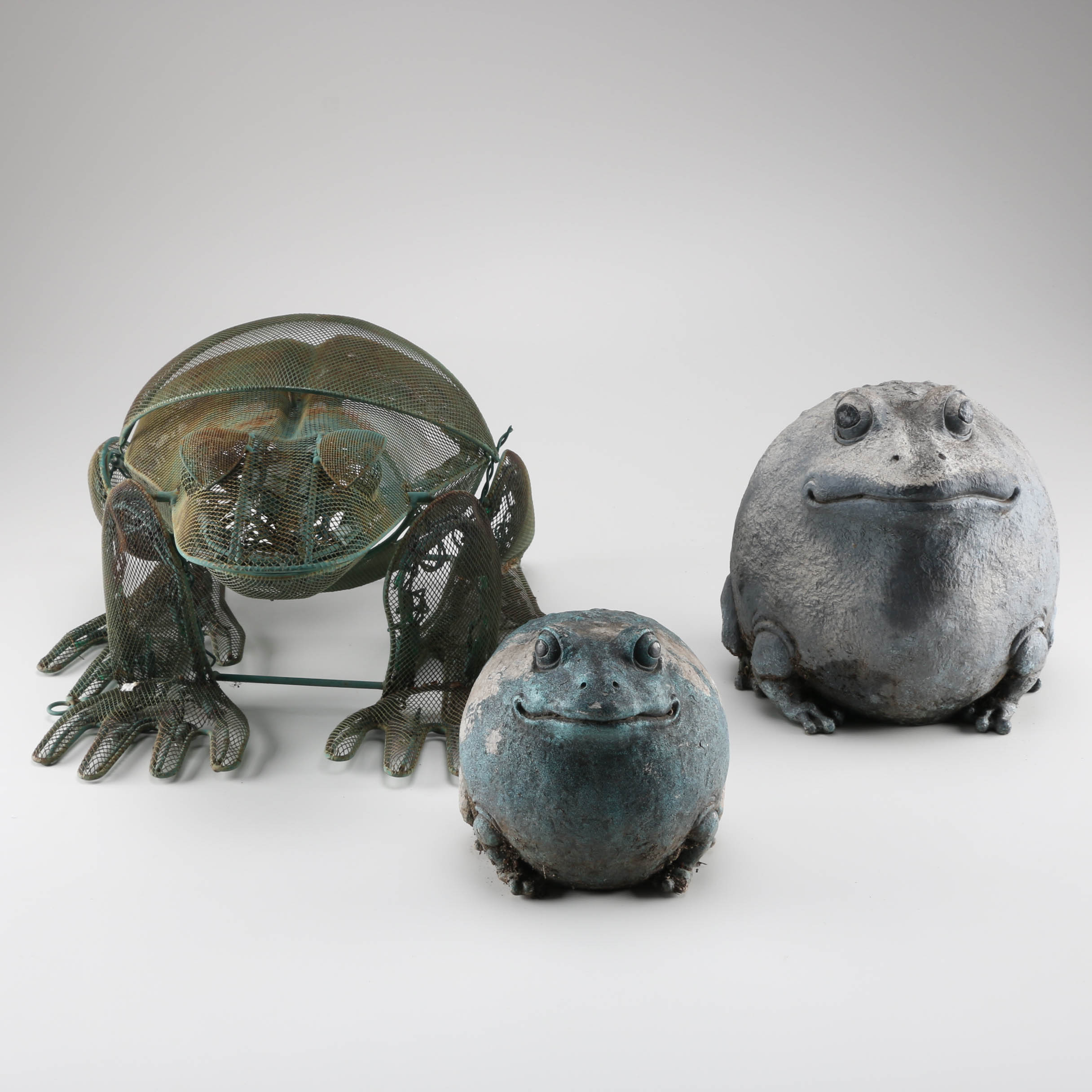 Group of Late 20th Century Frog Garden Decor