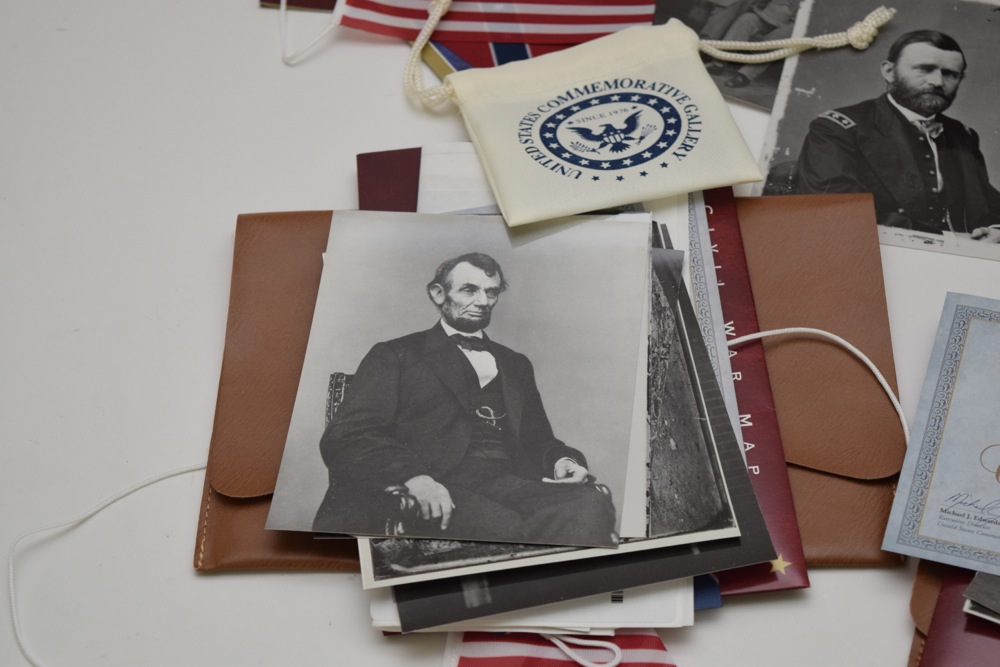 American Mint Civil War Pocket Knife and US Commemorative Gallery Civil War Materials