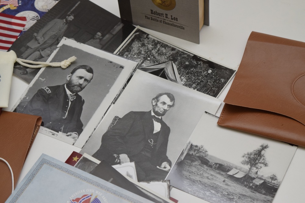 American Mint Civil War Pocket Knife and US Commemorative Gallery Civil War Materials