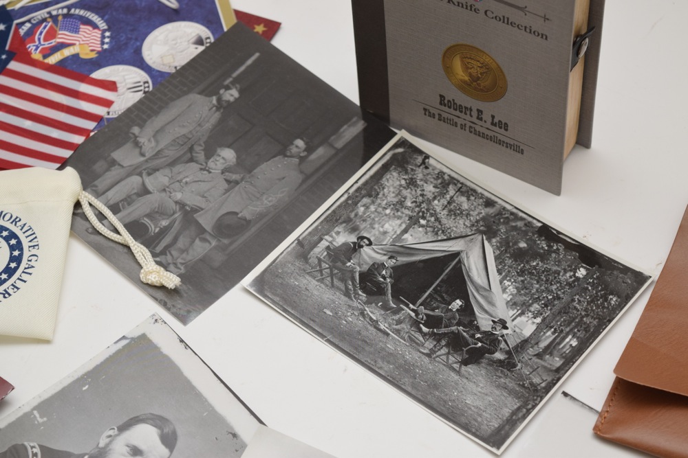 American Mint Civil War Pocket Knife and US Commemorative Gallery Civil War Materials