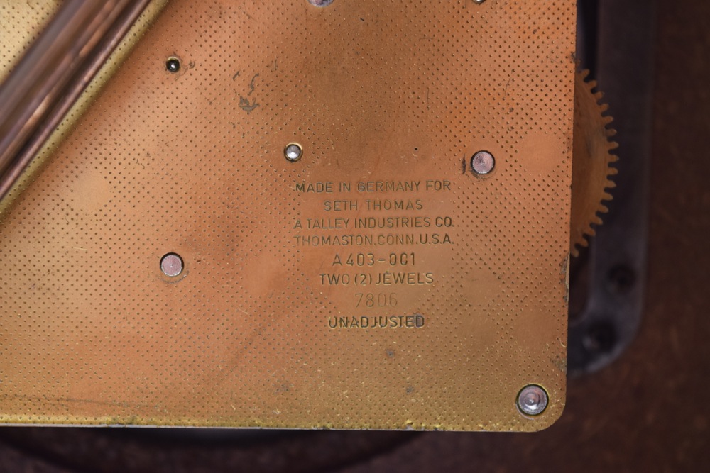 Seth Thomas Legacy 3W Mantel Clock With Original Manual