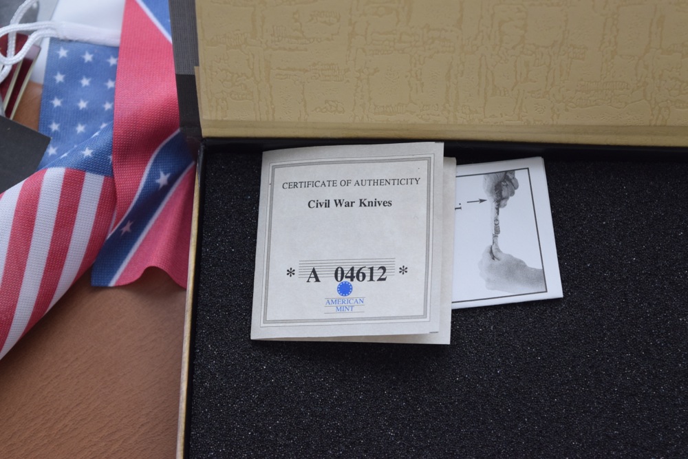 American Mint Civil War Pocket Knife and US Commemorative Gallery Civil War Materials