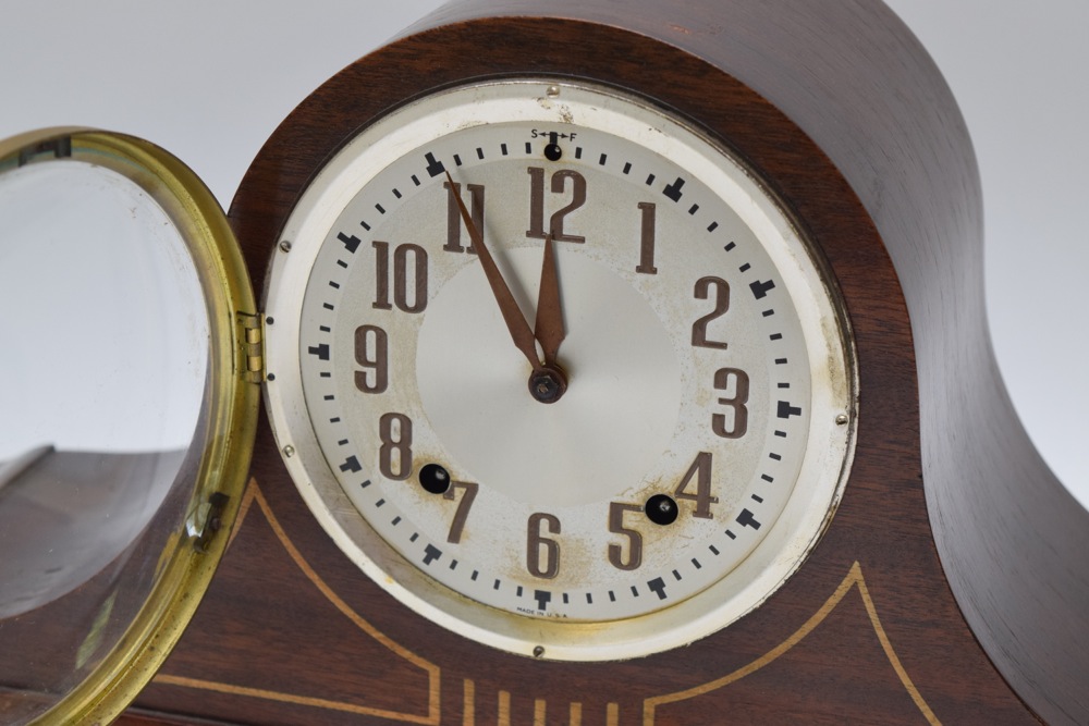 1940 Plymouth Tambour Mantel Clock