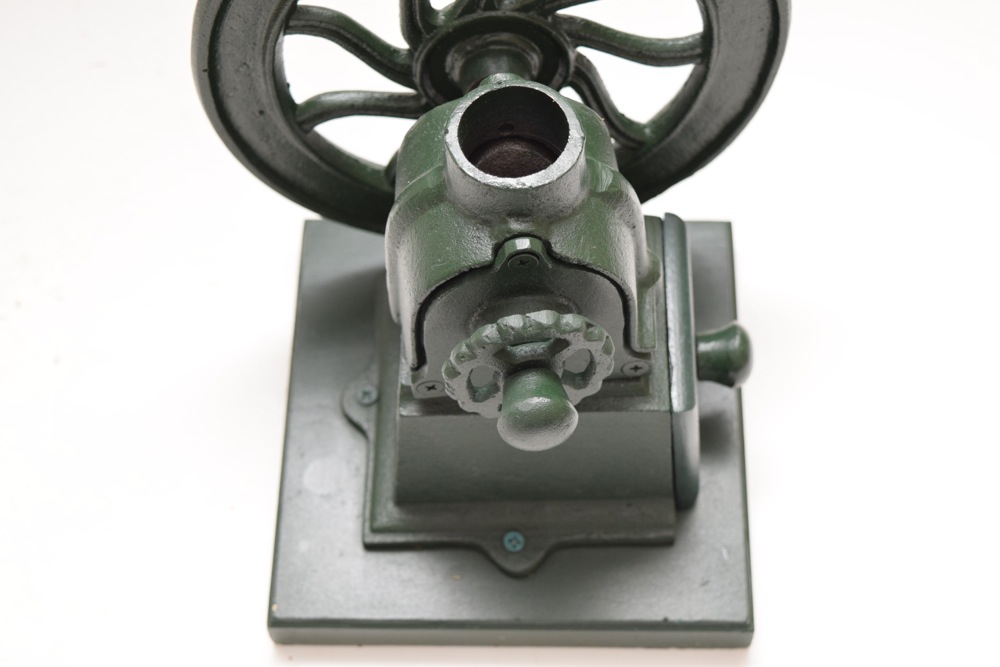Antique Green Painted Cast Iron Stephens' London Coffee Grinder