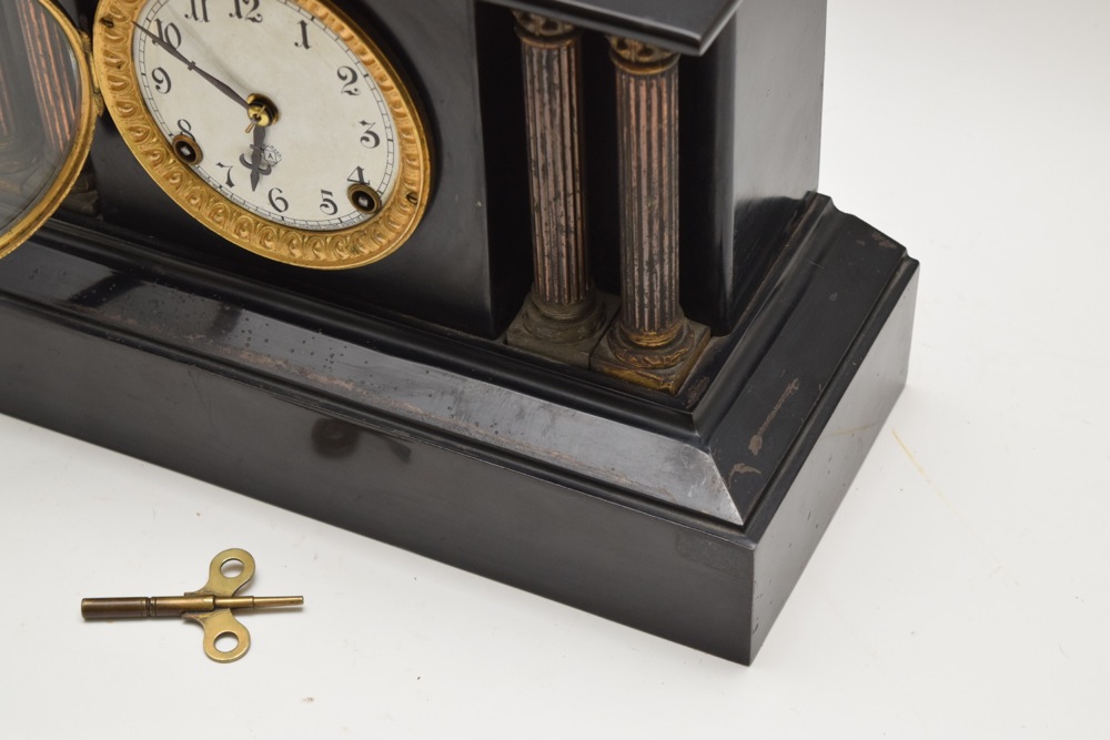 Antique Ansonia Metal Case Mantel Clock