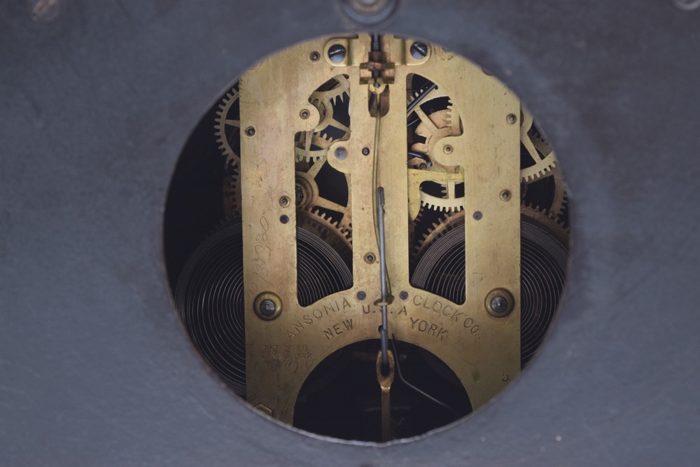 Antique Ansonia Metal Case Mantel Clock