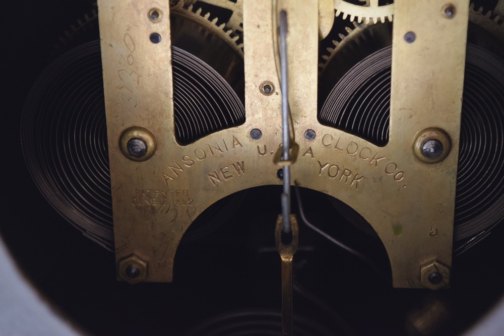 Antique Ansonia Metal Case Mantel Clock