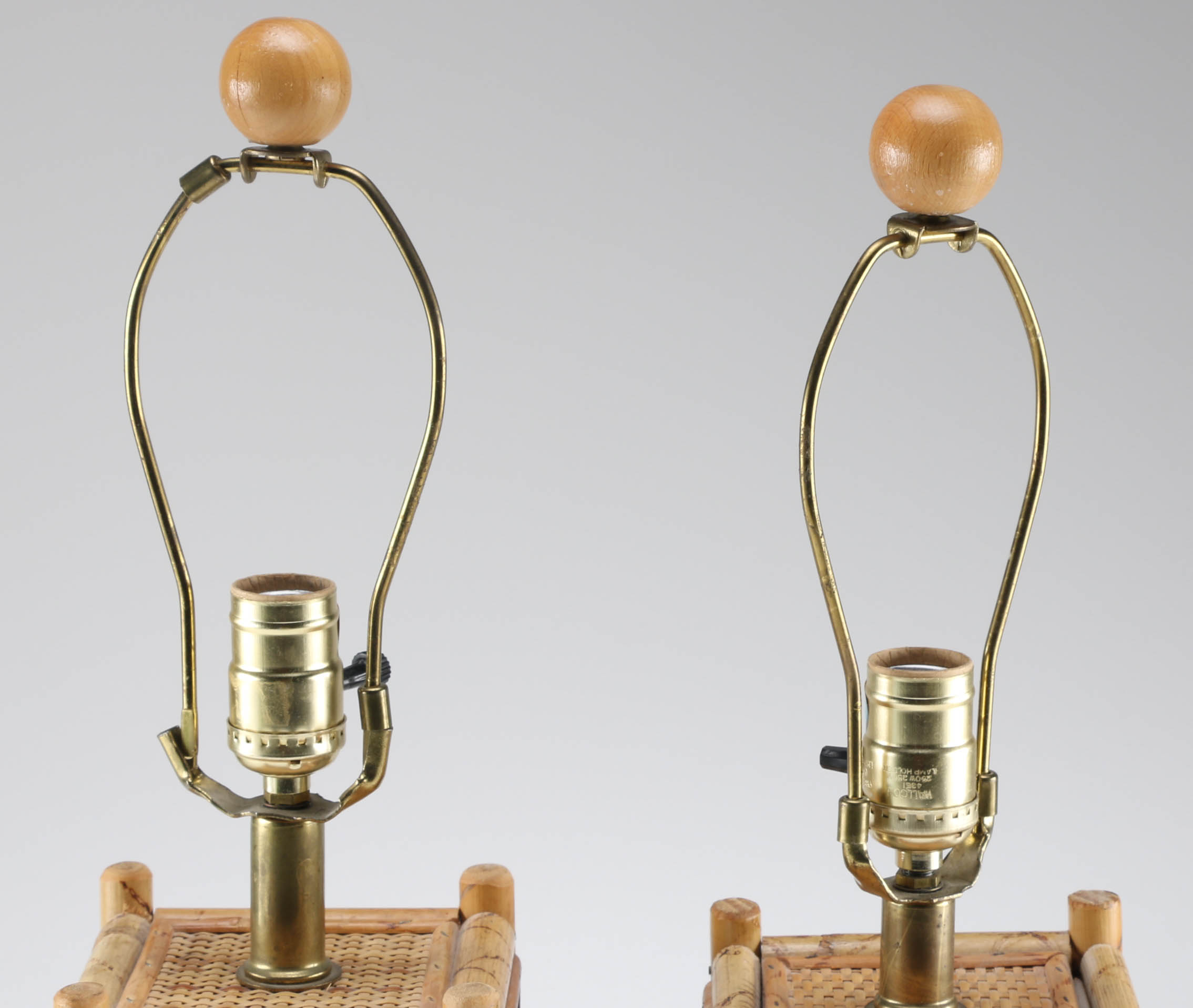 Pair of Bamboo Table Lamps