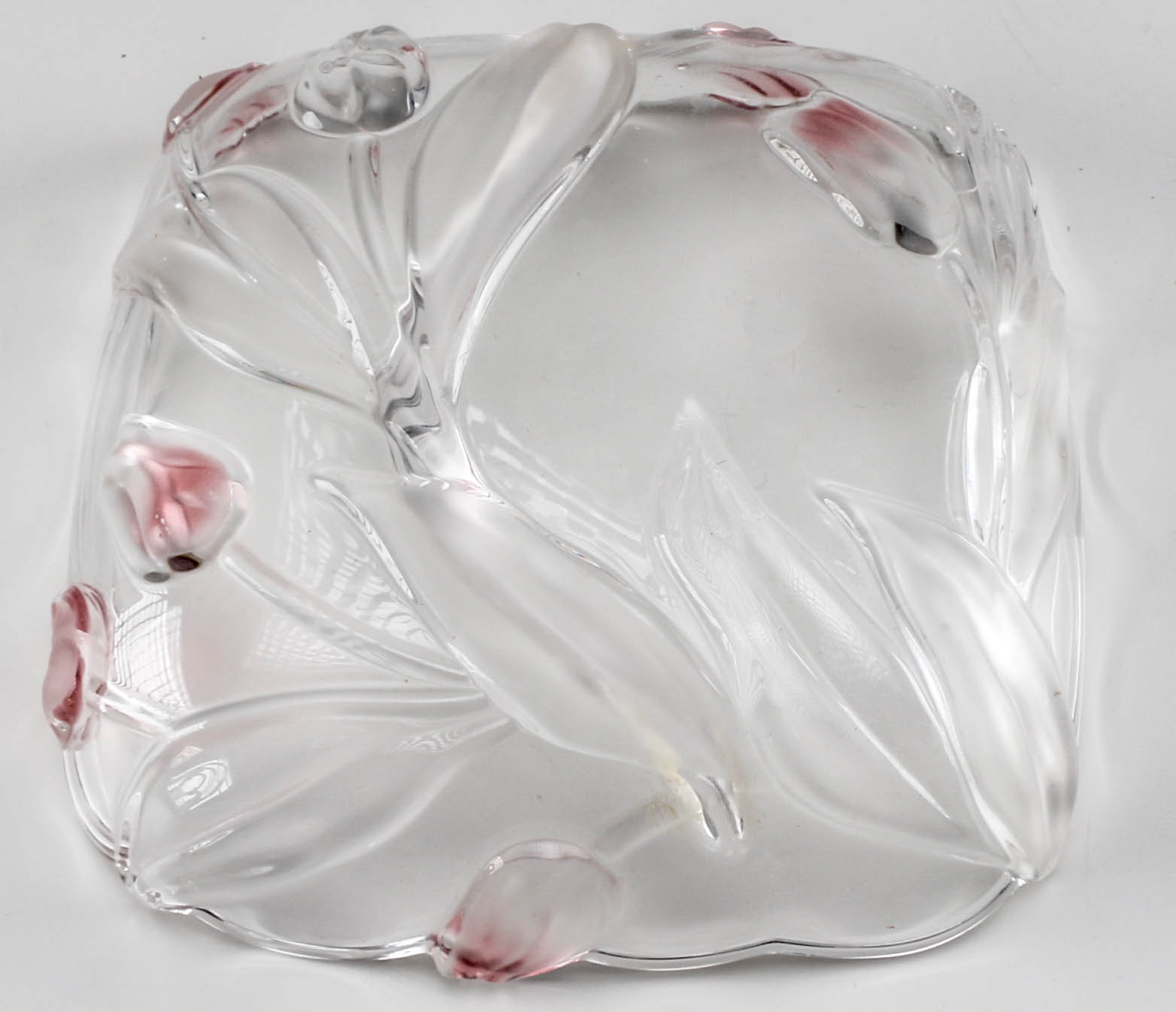 Tulip Pattern Divided Glass Serving Dish