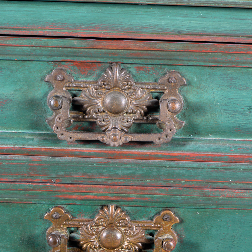 Vintage Breakfront Sideboard with Carved Doors