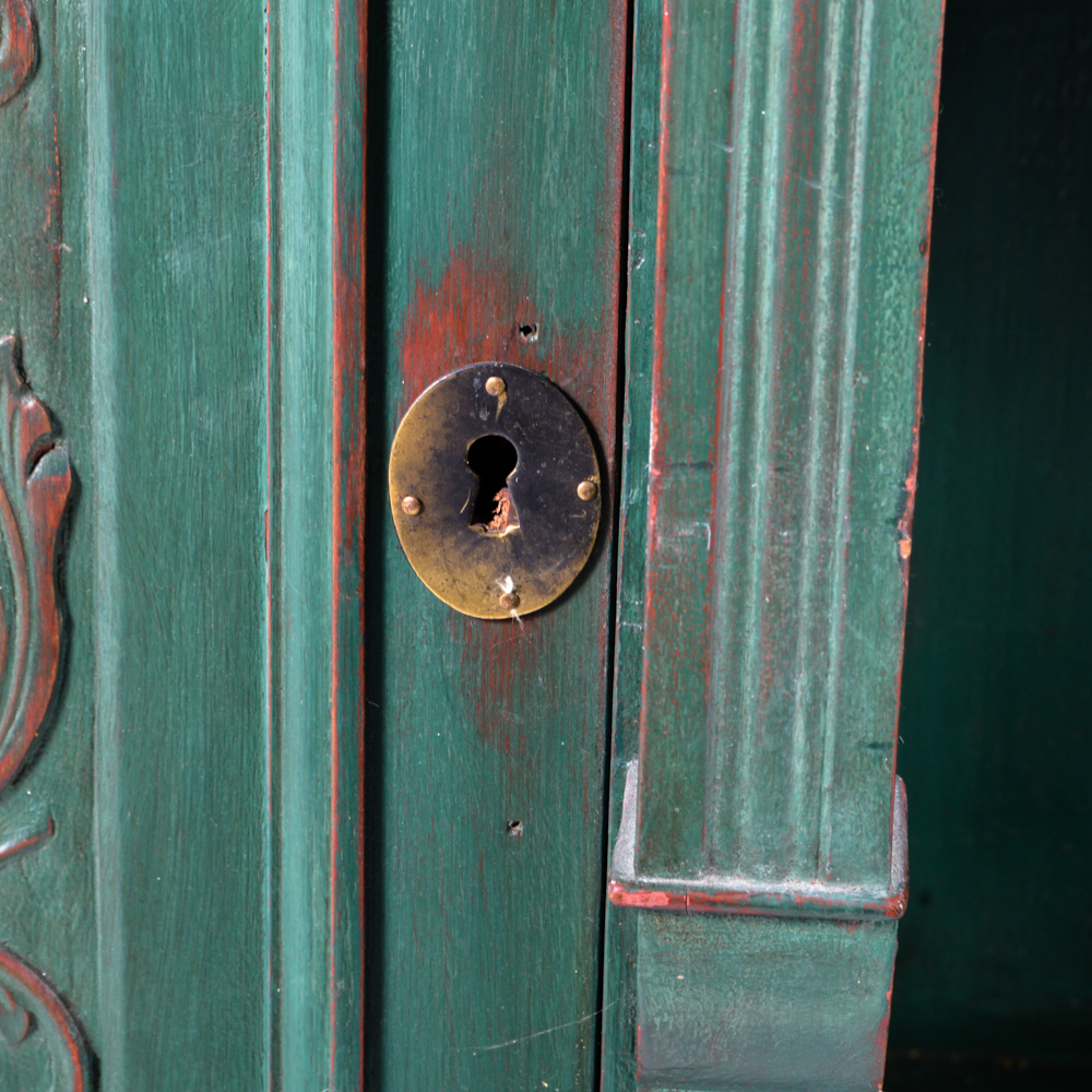 Vintage Breakfront Sideboard with Carved Doors
