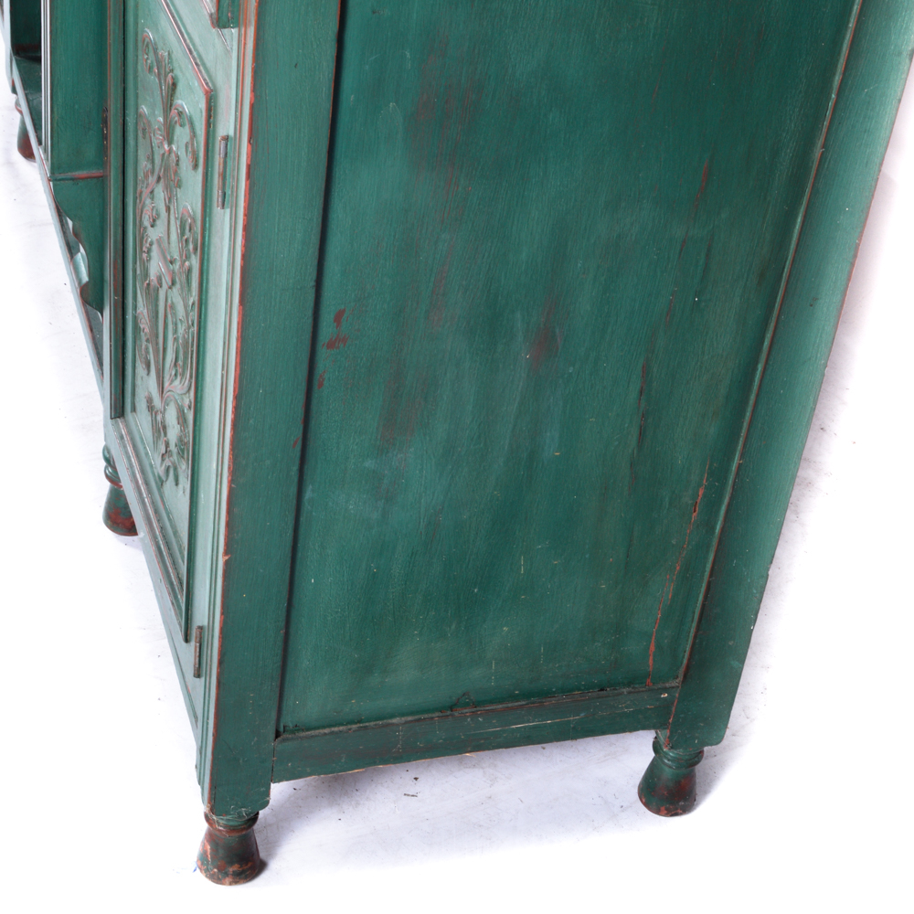 Vintage Breakfront Sideboard with Carved Doors