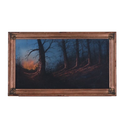 William Henry Chandler Pastel of Sunset William Henry Chandler Pastel of Sunset