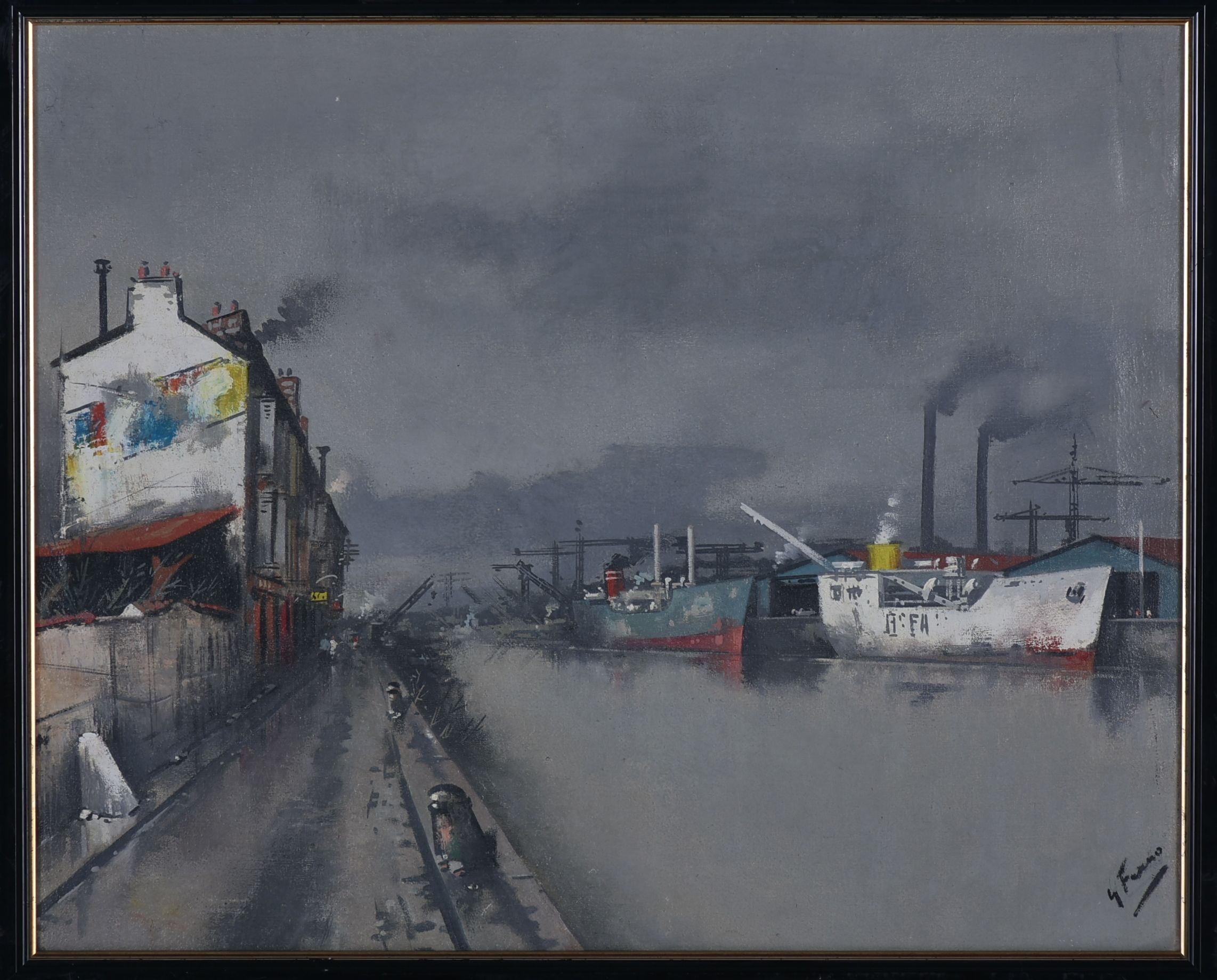 Gabriel Marc Louis Ferro Signed Oil Painting on Canvas