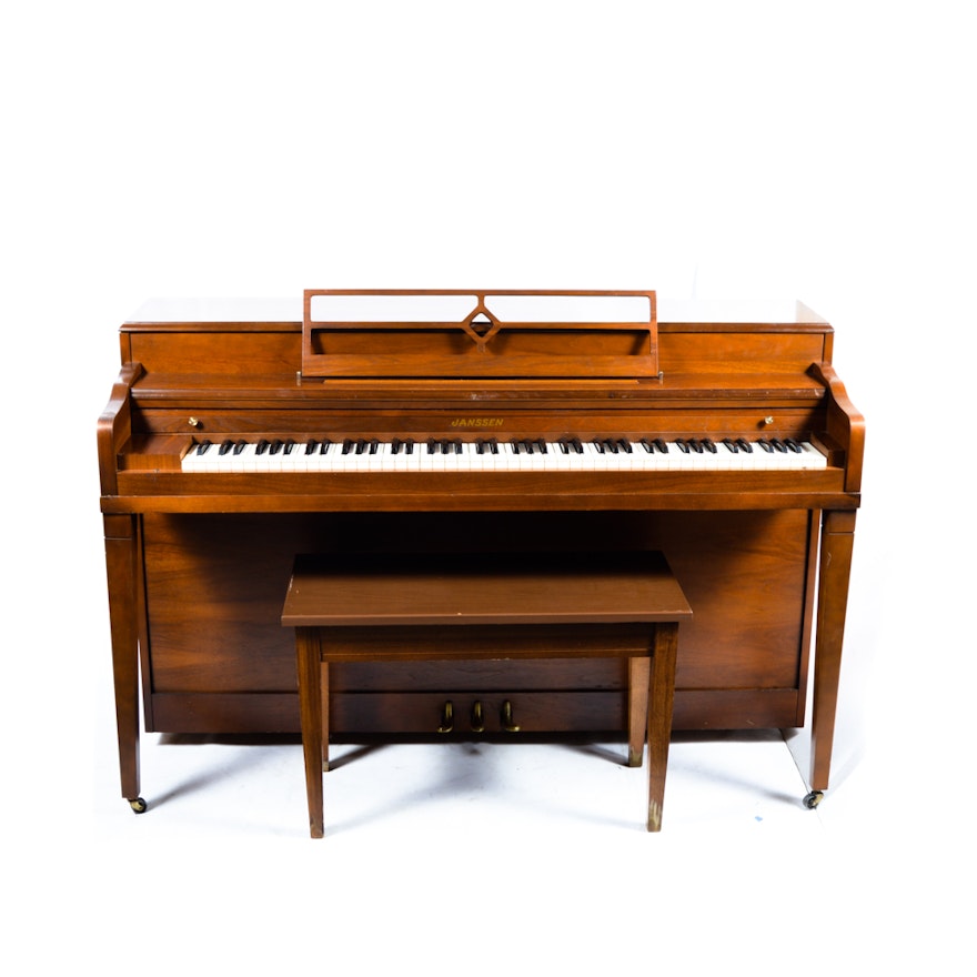 Vintage Janssen Piano and Bench