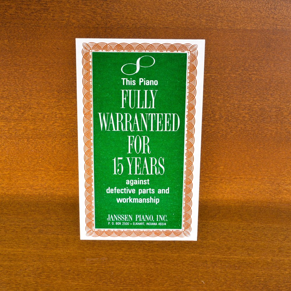 Vintage Janssen Piano and Bench