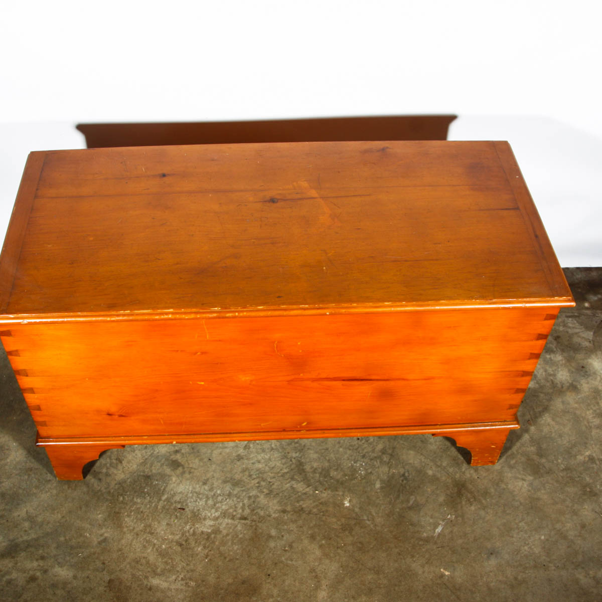 Antique Six Board Pine Blanket Chest