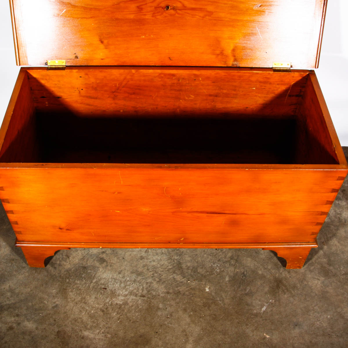 Antique Six Board Pine Blanket Chest