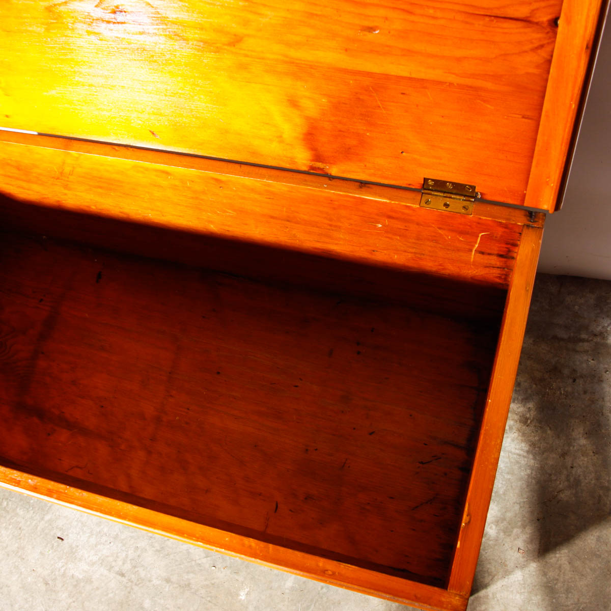 Antique Six Board Pine Blanket Chest