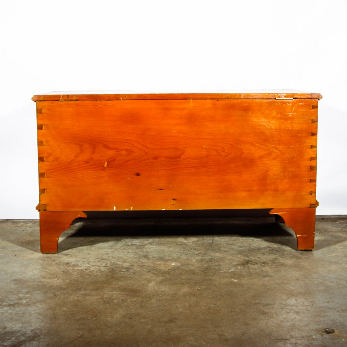 Antique Six Board Pine Blanket Chest