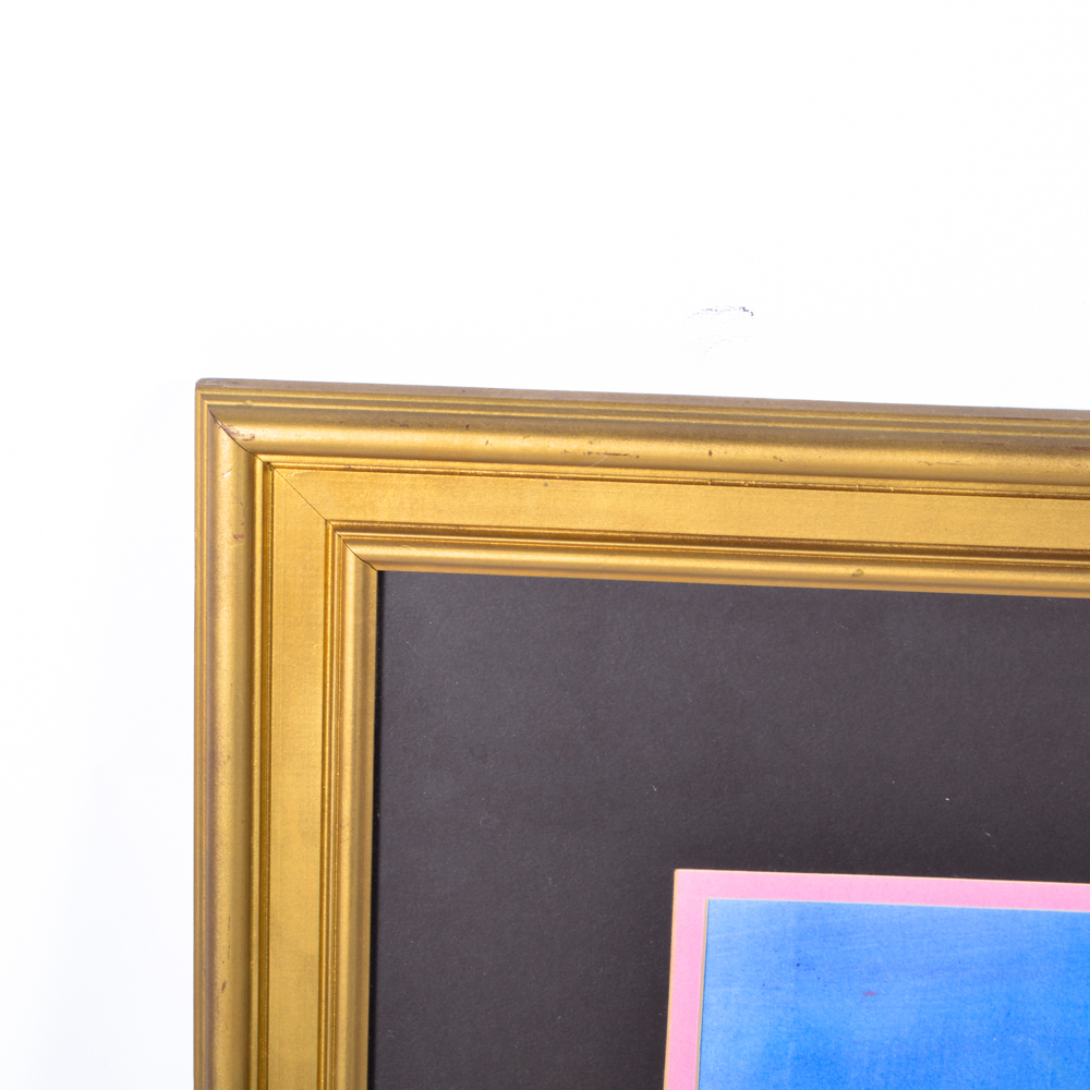 Framed Lithograph of London Skyline by JM Gibson