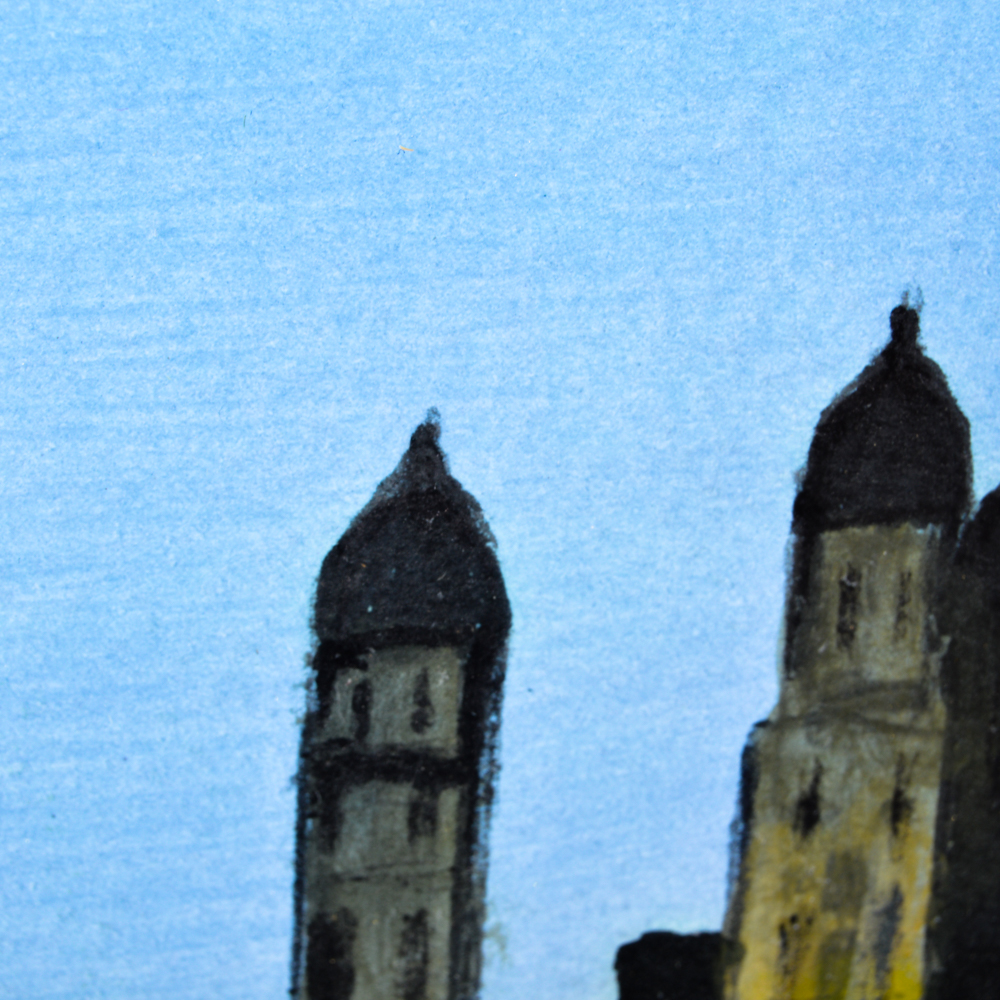 Framed Lithograph of London Skyline by JM Gibson