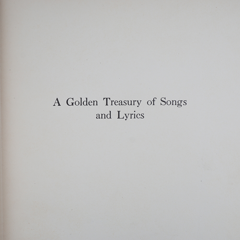 First Edition "A Golden Treasury of Songs and Lyrics" Illustrated in Color by Maxfield Parrish