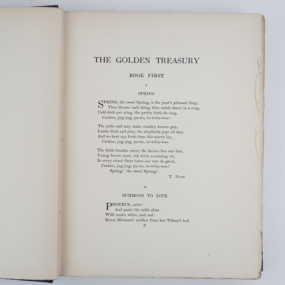 First Edition "A Golden Treasury of Songs and Lyrics" Illustrated in Color by Maxfield Parrish